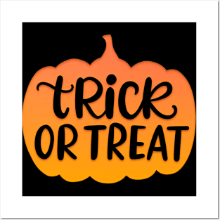 Pumpkin Trick or treat Halloween Posters and Art